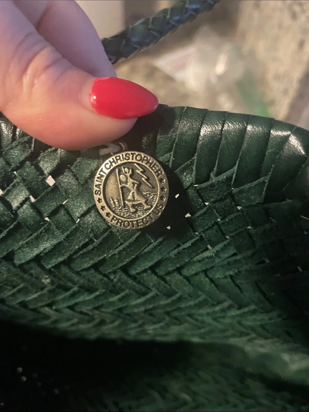Dragon Diffusion Green Woven Tote Bag